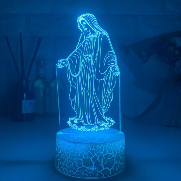 Santa Maria Mãe de Jesus Decoração Led 3D